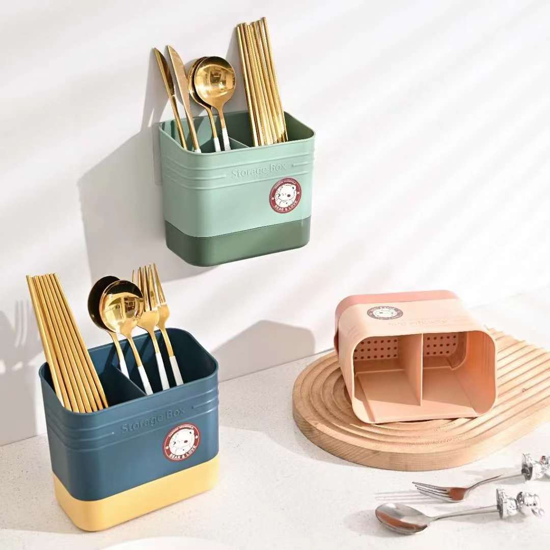 Home Use Cutlery Holder, Wall Mounted Utensils Basket, Cutlery Drainer with Separators, Chopsticks Tube Cutlery Kitchen Organizer, Kitchen Sink Drain Shelf Home Use Cutlery Holder, Wall Mounted Utensils Basket, Cutlery Drainer with Separators, Chopsticks Tube Cutlery Kitchen Organizer, Kitchen Sink Drain Shelf